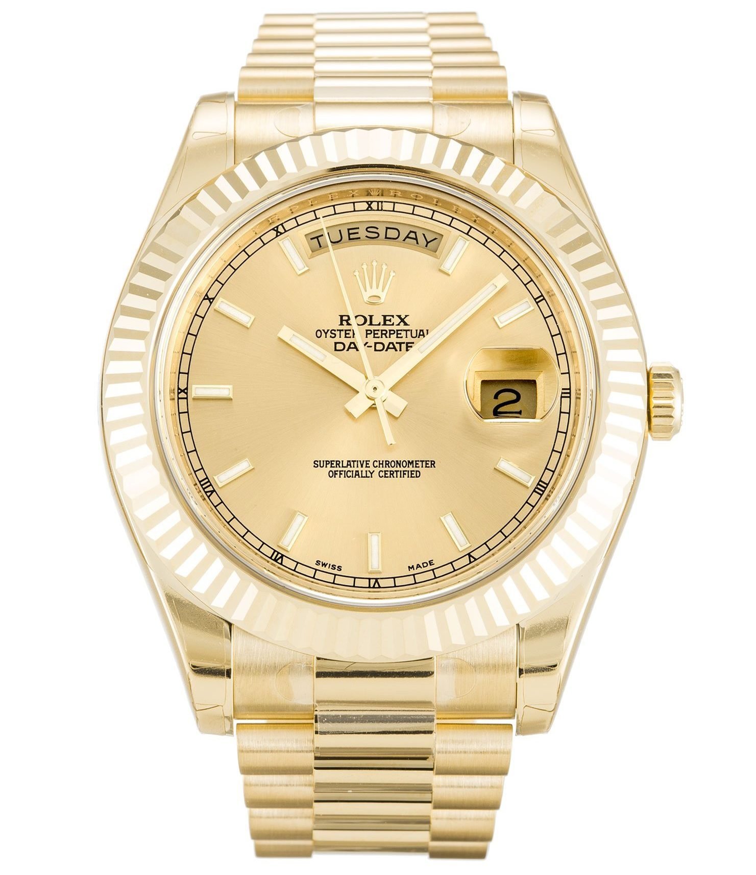 rol€x Day-Date II Champagne Dial 218238