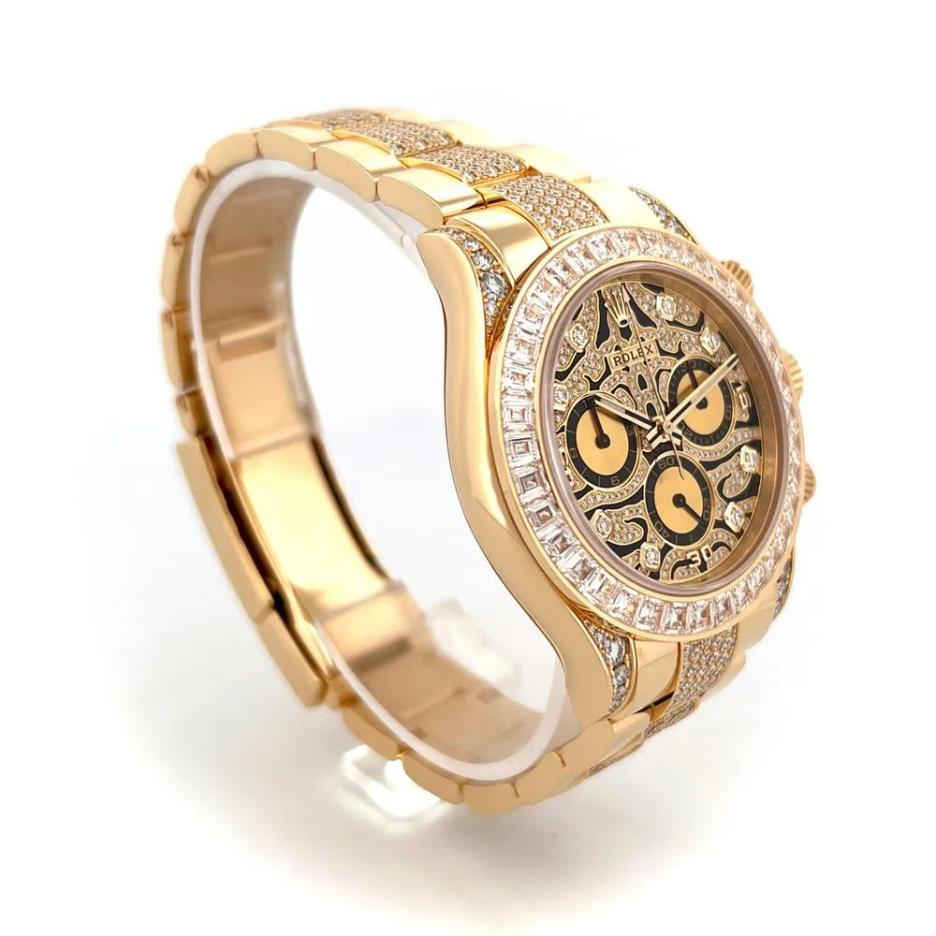BRAND NEW rol€x 116598TBR DAYTONA EYE OF THE TIGER YELLOW GOLD DIAMONDS COMPLETE SET (4.9)