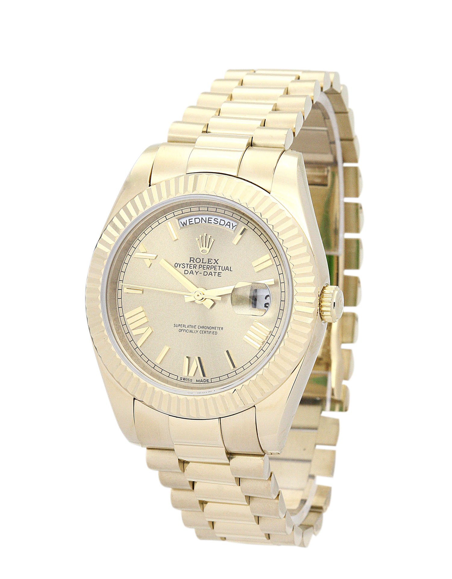 rol€x Day-Date II Gold Dial 218238
