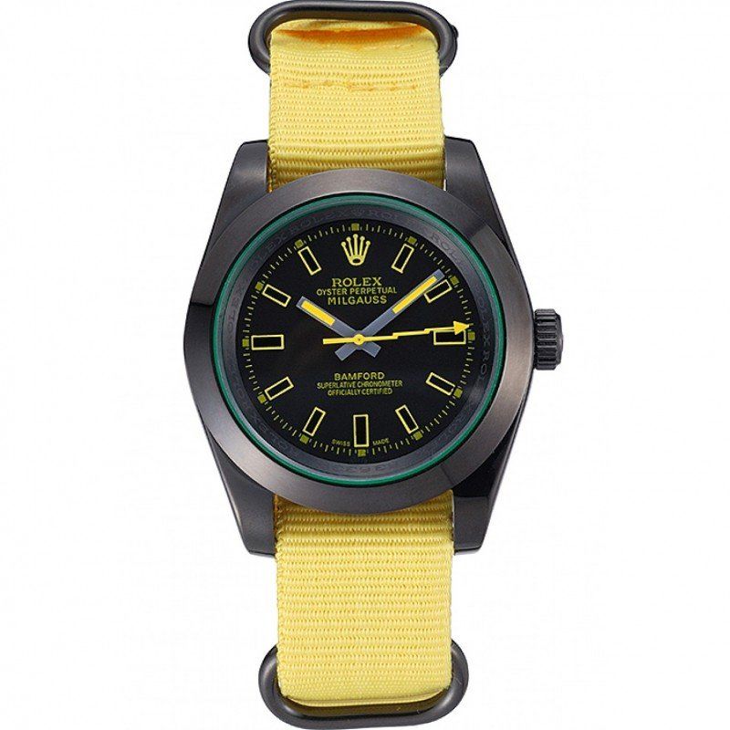 rol€x Milgauss Bamford Yellow Nylon Strap 621999