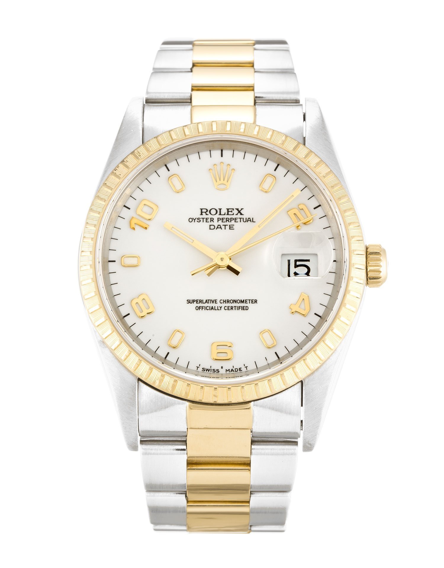 rol€x Oyster Perpetual Date 34mm White 15223