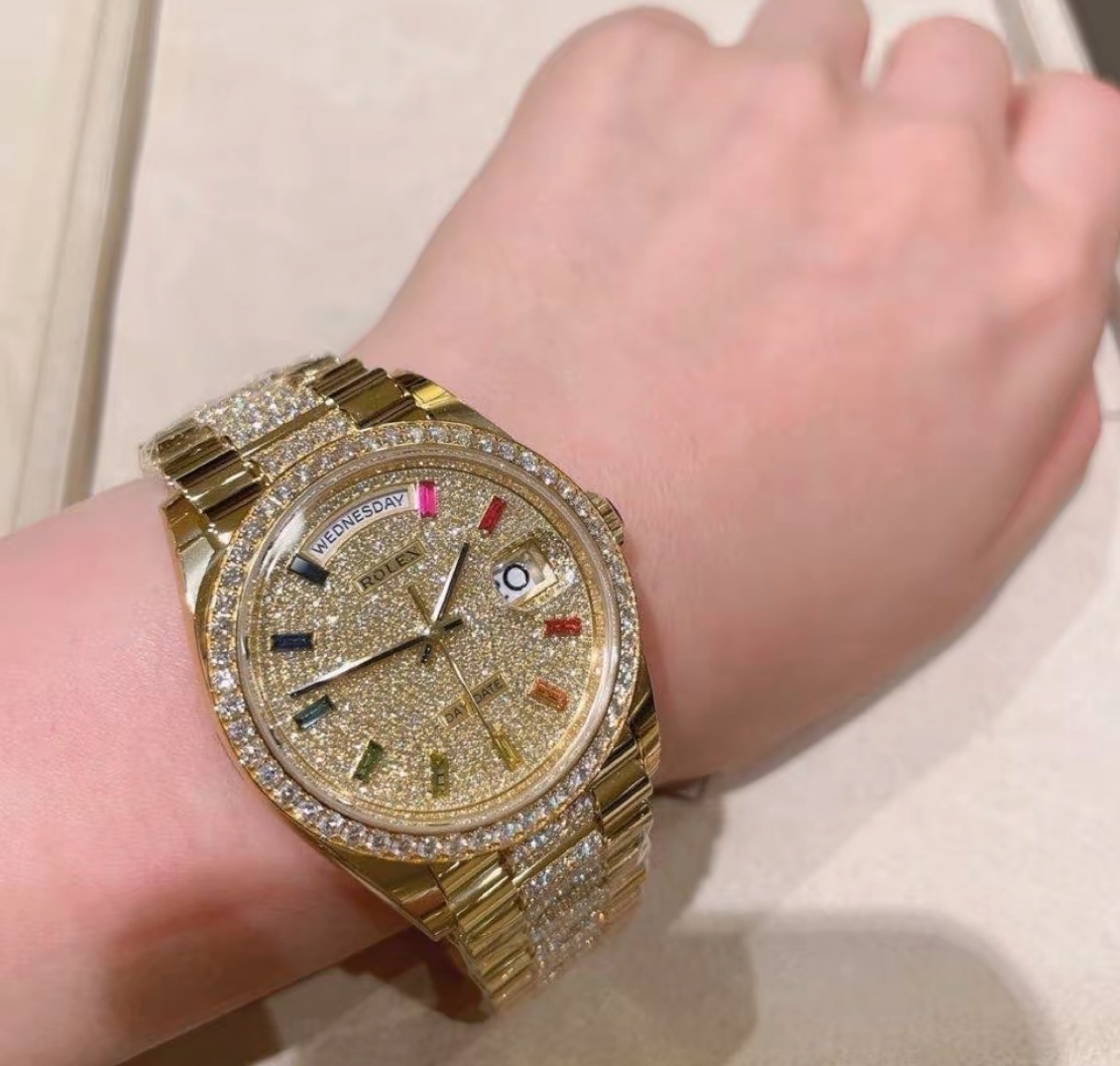 THE DAY-DATE 41 RAINBOW
