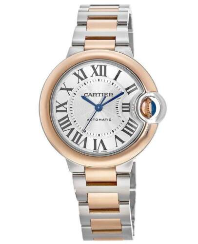 C@RTIER Ballon Bleu 36mm Stainless steel & Rose Gold Unisex Watch, W2BB0033