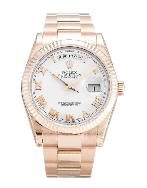 rol€x Day-Date White Dial 118235