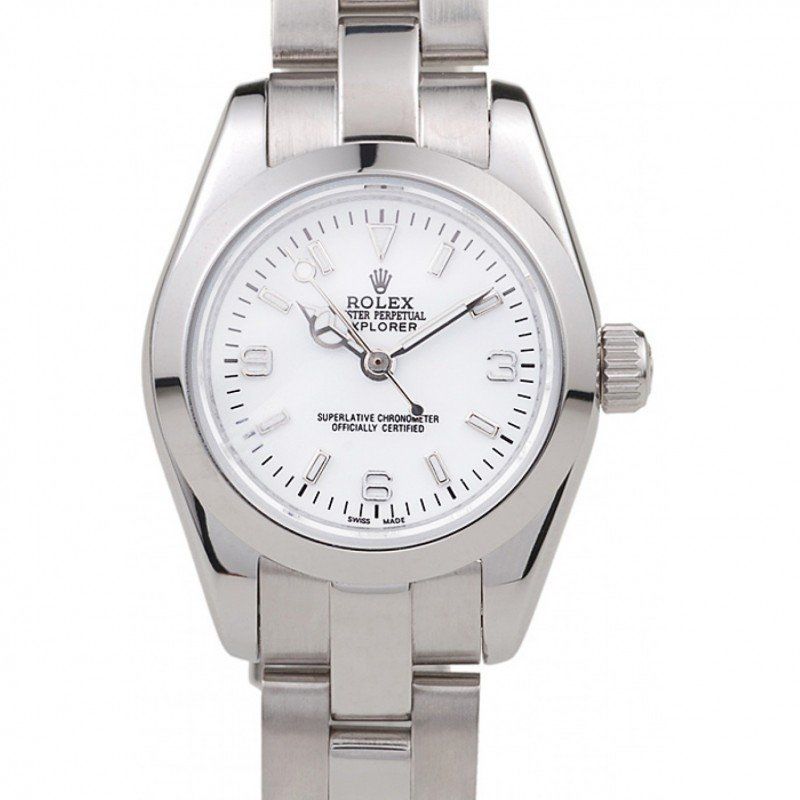rol€x Explorer Polished Stainless Steel White Dial 98088