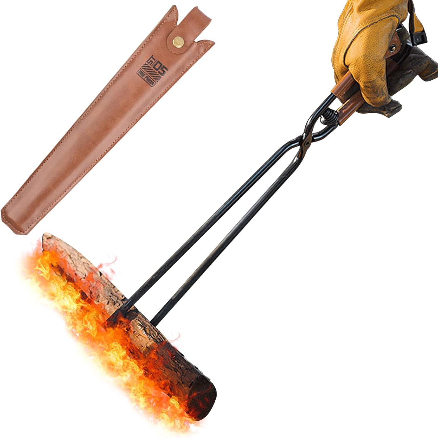 Charcoal Clip for Grilling, Portable Campfire Tongs, Charcoal Cherry Picker Tool, Thick and Campfire Clip, Non-Slip Charcoal Tongs, Easy-to-use Barbecue Tool Heat-Resistant Cooking Clip/120