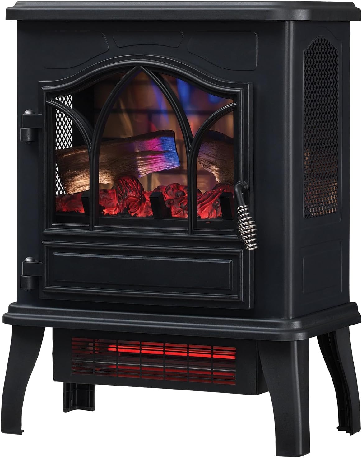 duraflame® 3D Infrared Quartz Electric Fireplace Stove Heater, Black
