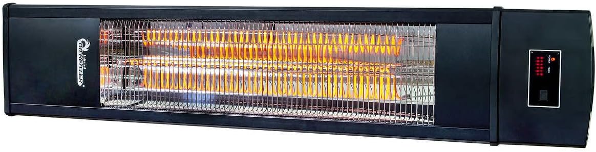 Dr Infrared Heater DR-238 Carbon Infrared Outdoor Heater for Restaurant, Patio, Backyard, Garage, and Decks, Standard, Black