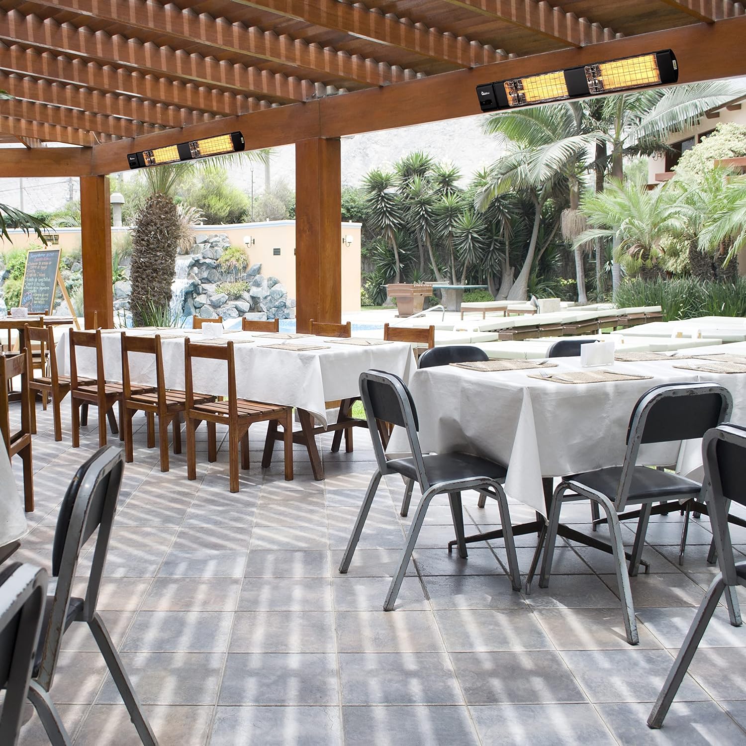 Dr Infrared Heater DR-238 Carbon Infrared Outdoor Heater for Restaurant, Patio, Backyard, Garage, and Decks, Standard, Black