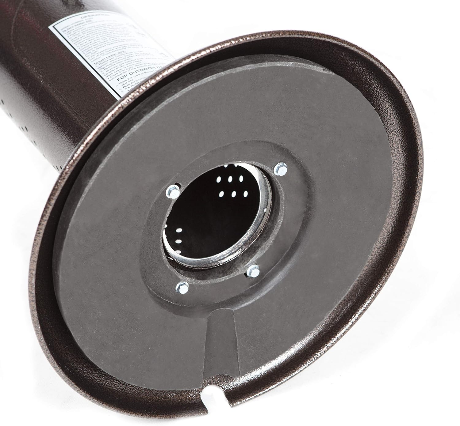 Fire Sense 60262 Portable Patio Heater Outdoor Tabletop Lightweight Propane 10,000 BTU Auto-Shutoff Valve CSA Approved - Stainless Steel