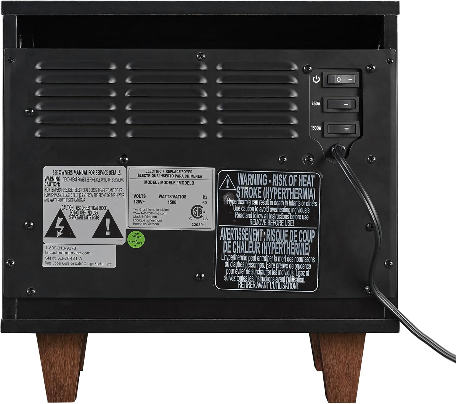 duraflame® Electric Fireplace Portable Space Heater