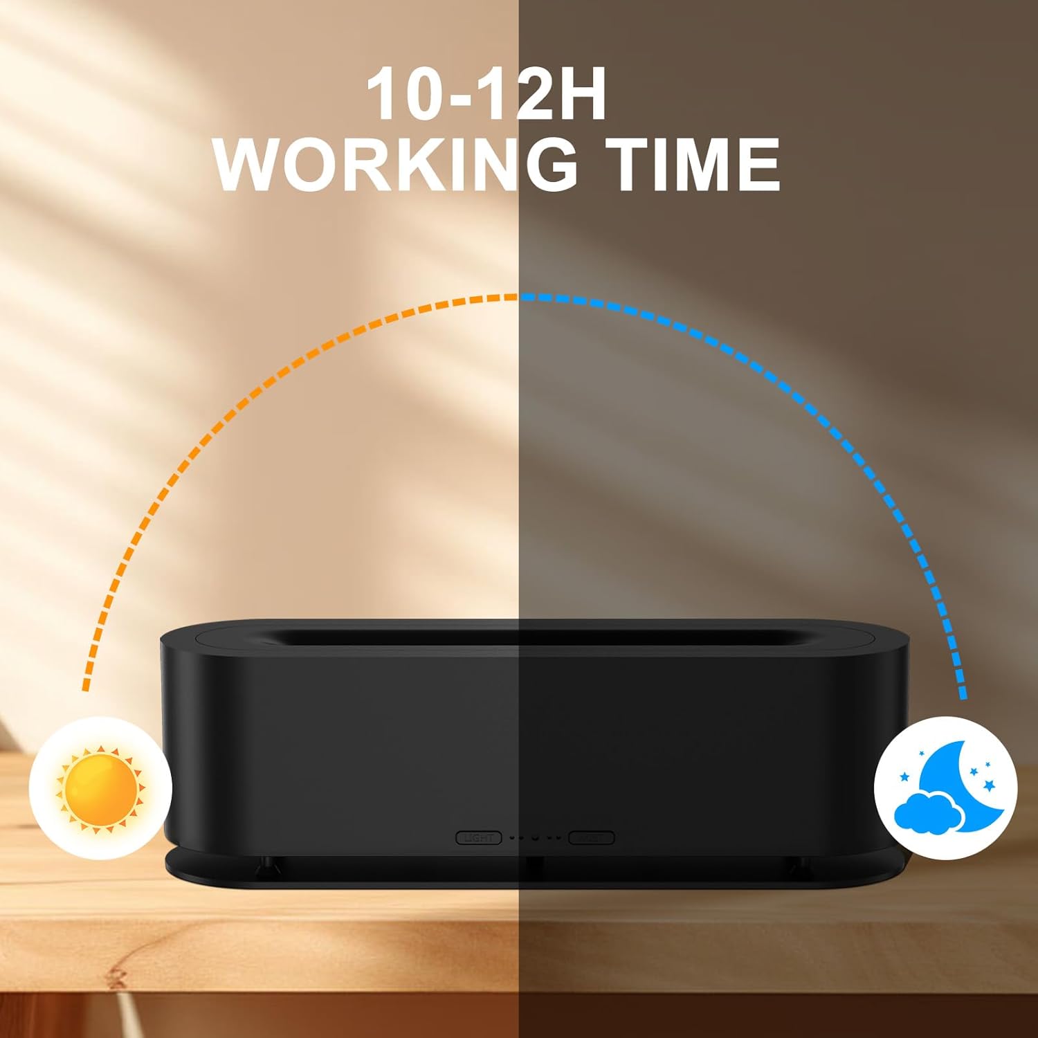 Colorful Flame Fire Diffuser Humidifier, 7 Colors Changing Oil Diffuser, Ultra-Quiet Aroma Essential Oils Aromatherapy Diffusers for Large Room, Bedroom, Office(Timeable, Waterless Auto off-150ml)