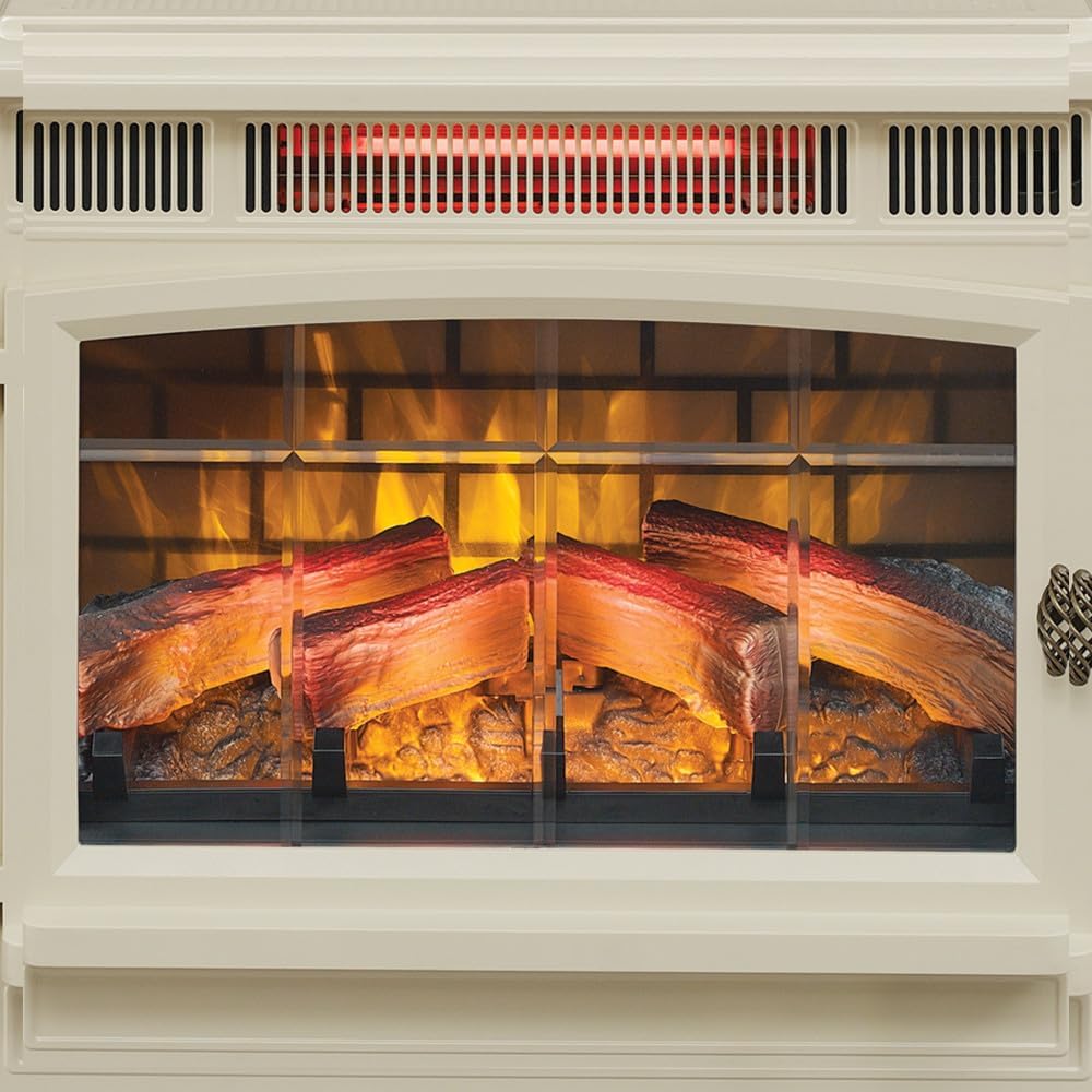 duraflame Freestanding Electric Fireplace Stove Heater with 3D Flame Effect for 1,000 Sq. Ft. Room, Black