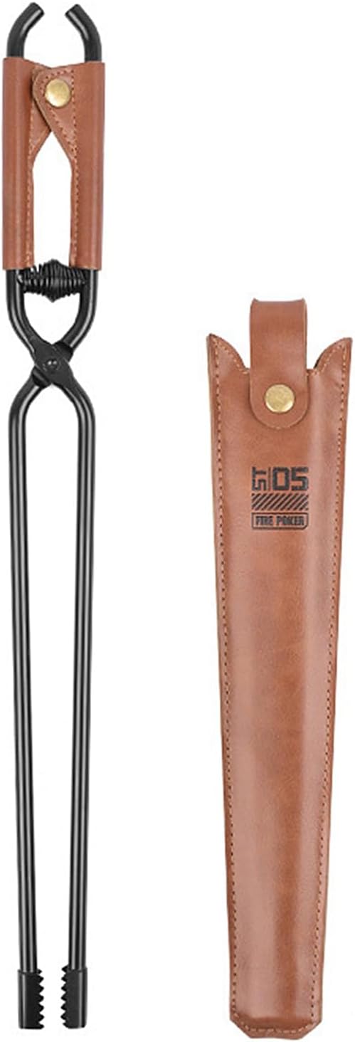 Charcoal Clip for Grilling, Portable Campfire Tongs, Charcoal Cherry Picker Tool, Thick and Campfire Clip, Non-Slip Charcoal Tongs, Easy-to-use Barbecue Tool Heat-Resistant Cooking Clip/120