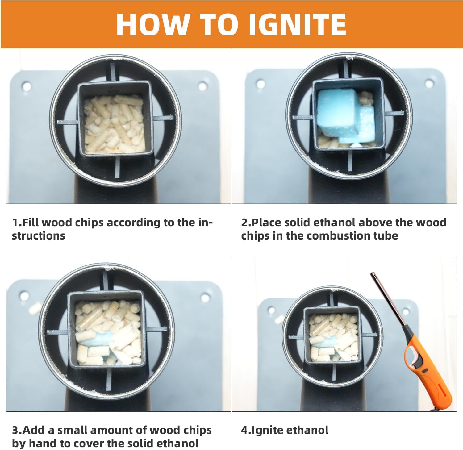 Wood Pellet Patio Pit, Portable Gravity Feed Outdoor Heater with Glass Tube Flame, Smokeless Non-Electric Rocket Pit for Backyard, Deck, Camping & RV (Black) (64 Wheels)