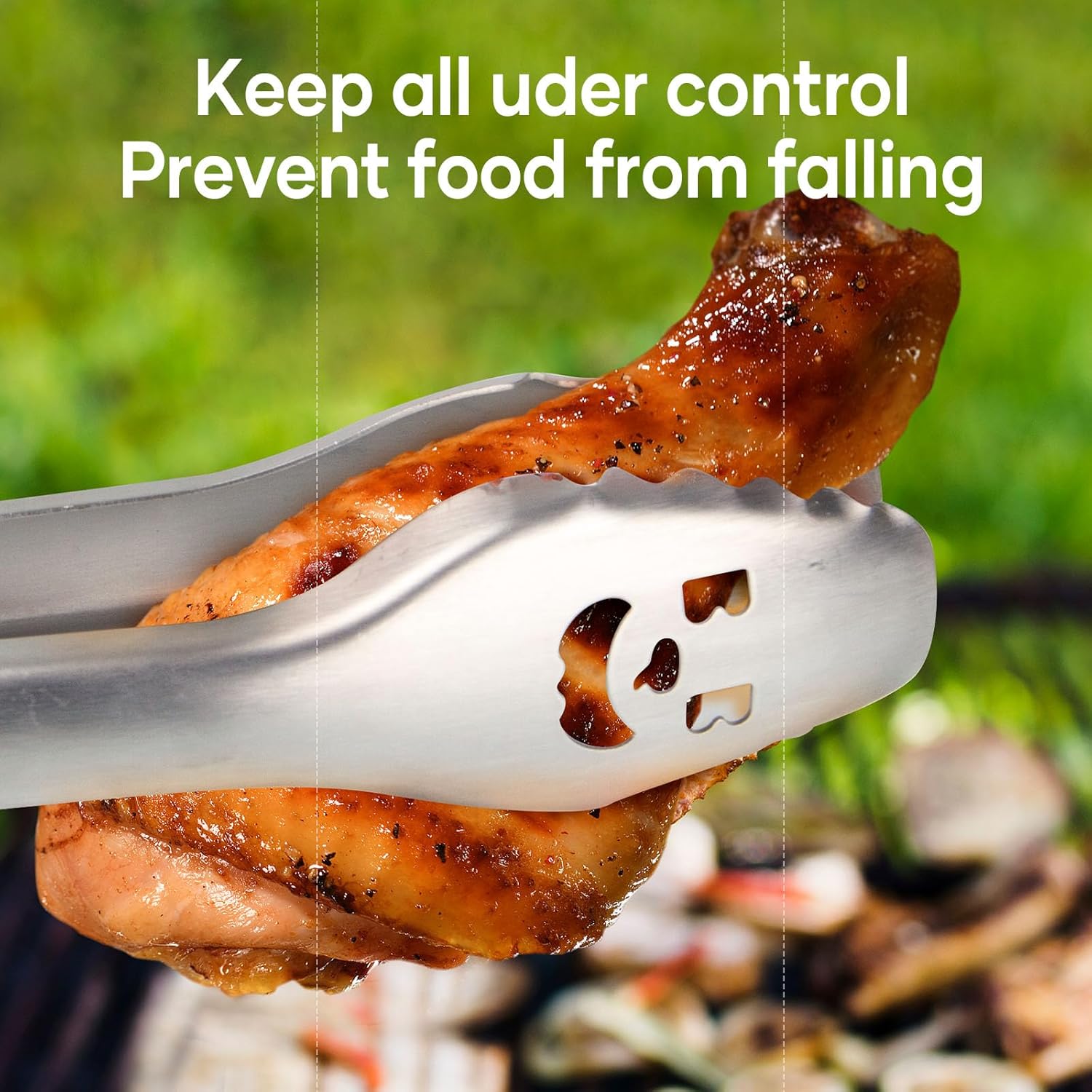 XUDAKAIXIN Fire Pit Tongs 32-inch Super Long for Loading Wood,BBQ with Extended Luxurious Acacia Handle for Fire Pits, Fire Rings,Campfires, and Fireplaces, Outdoor or Indoor ﻿