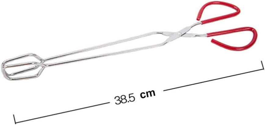 HEMOTON Fireplace Log Tongs Heavy Duty Wrought Iron Log Claw Grabber Outdoor Gas Fire Pit Wood Burning Charcoal Clip for Camping Picnic BBQ Campfire 38.5x10x1cm