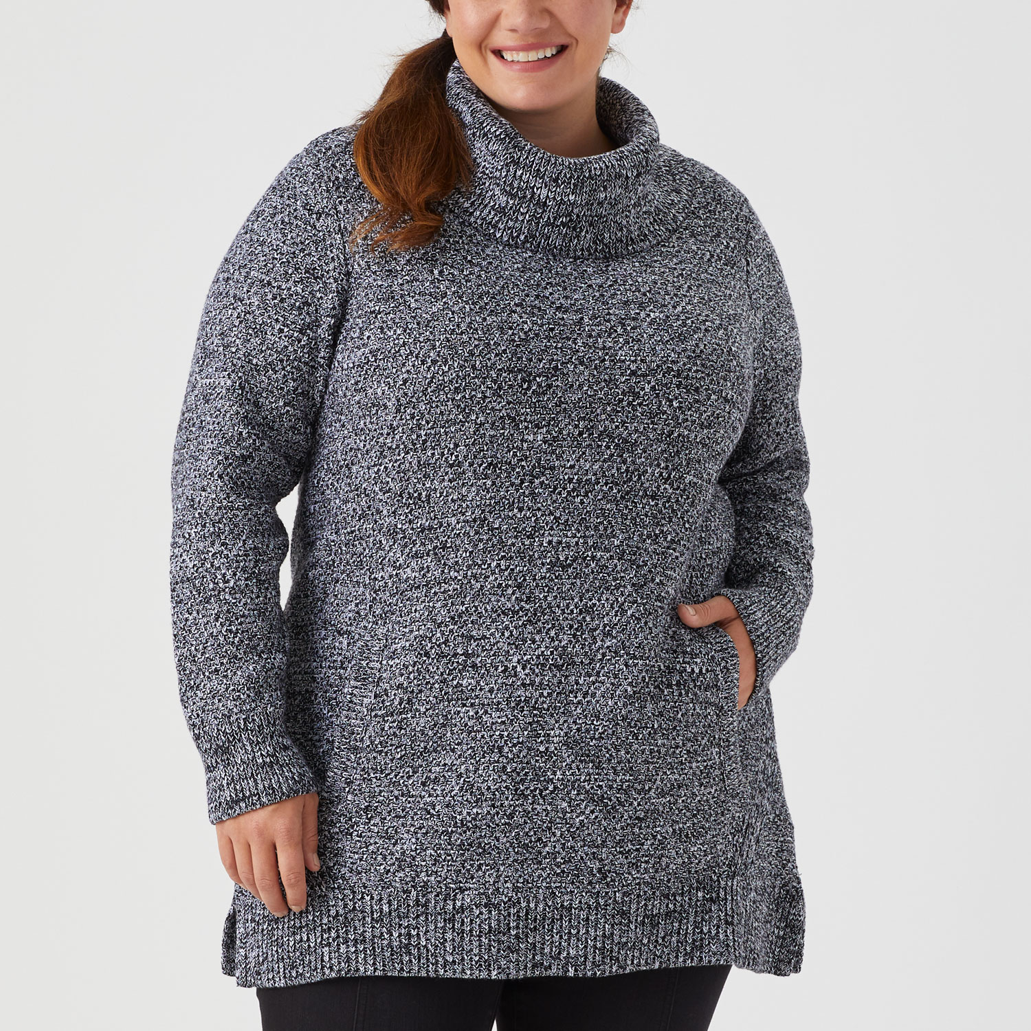 Women's Plus Heritage Cowlneck Tunic Sweater
