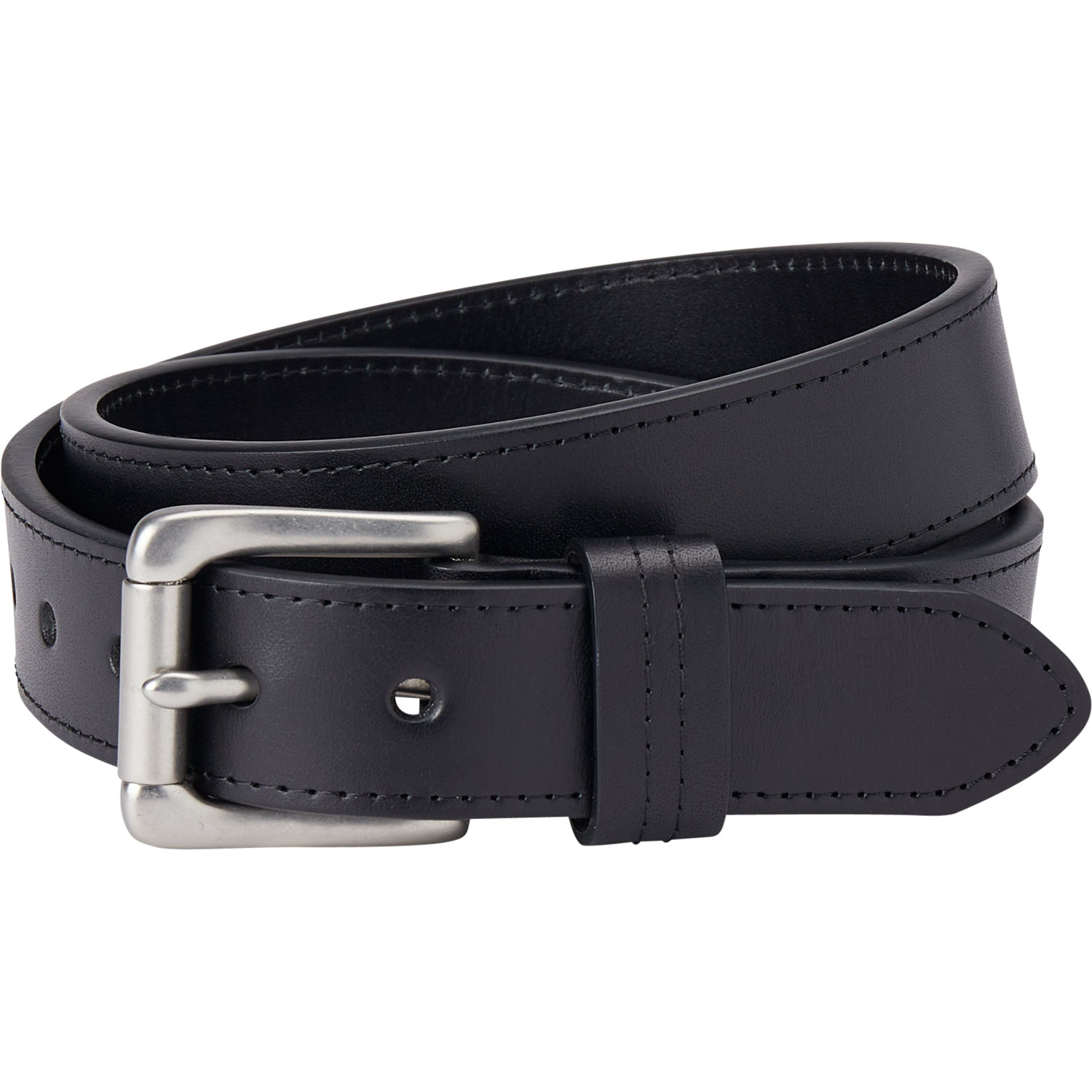 Men's Lifetime Leather Silver Buckle Belt