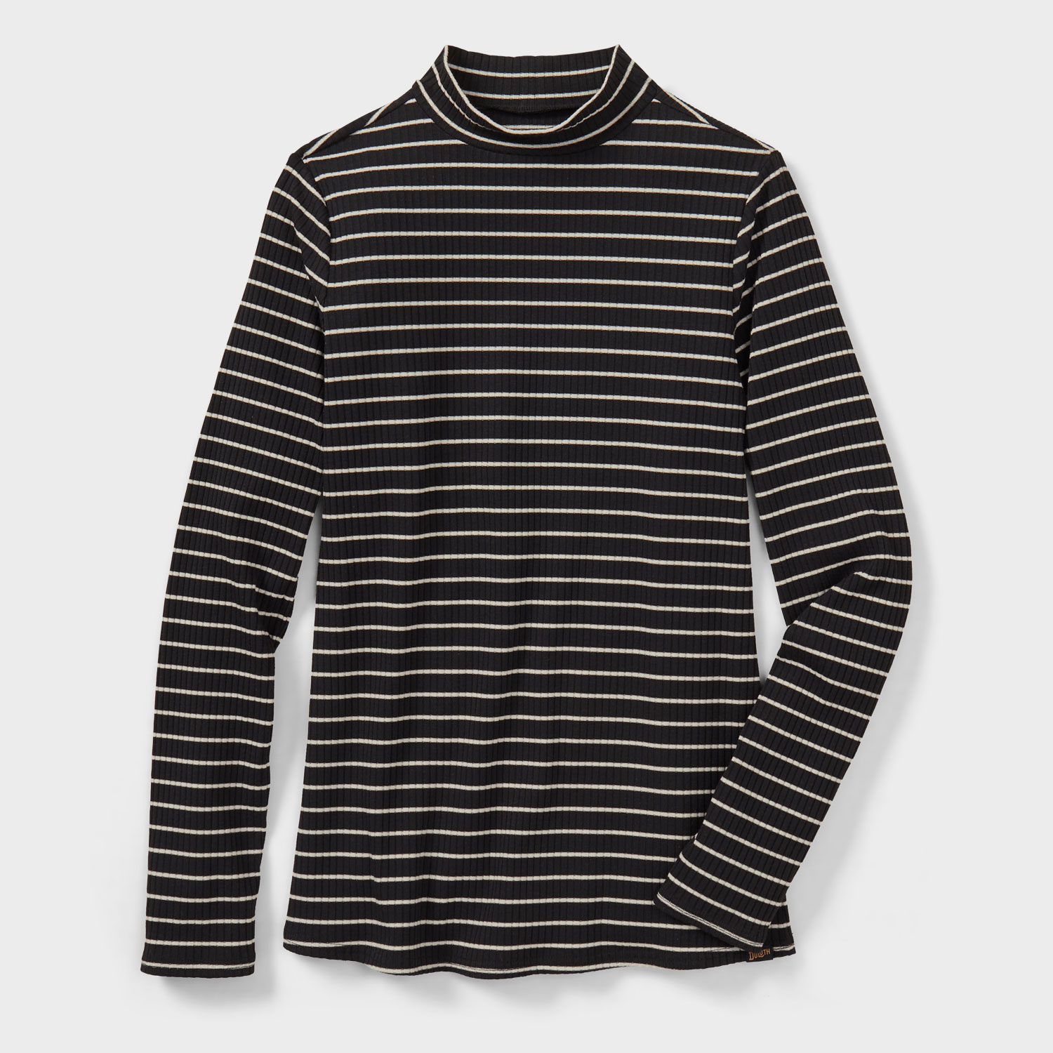 Women's Layering Rib Mockneck Long Sleeve Shirt