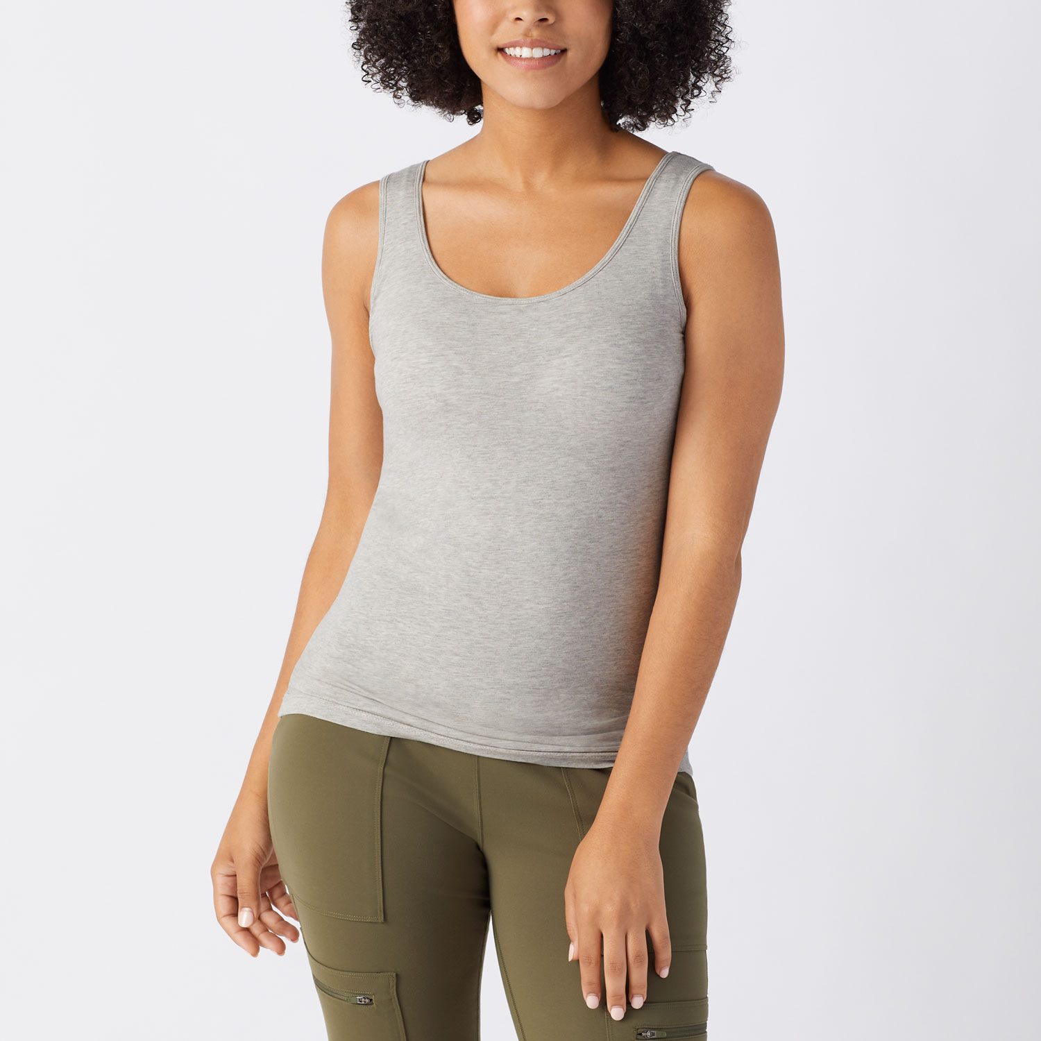 Women's No-Yank Wireless Built-In Bra Tank