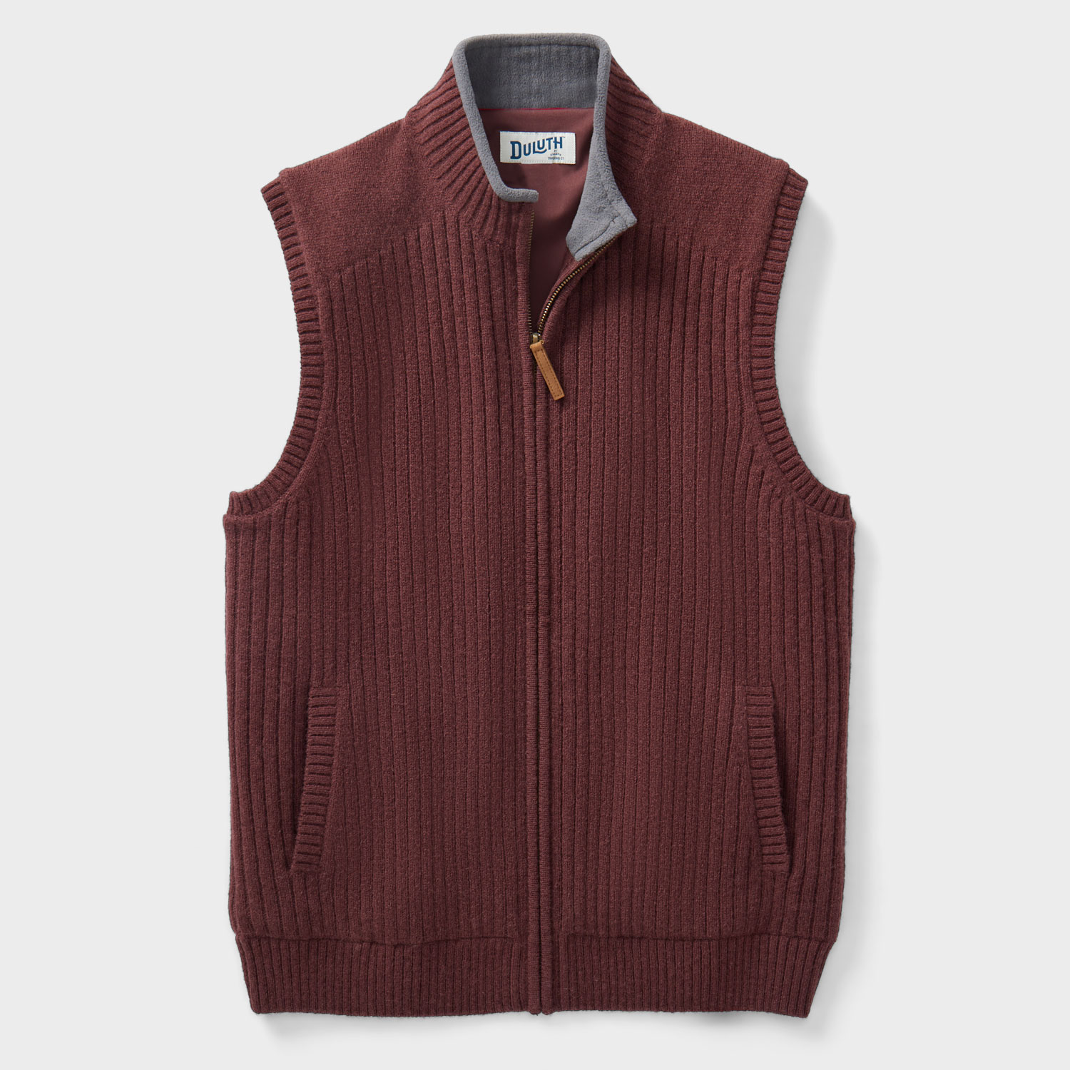 Men's Shetland Wool Windproof Full-Zip Sweater Vest