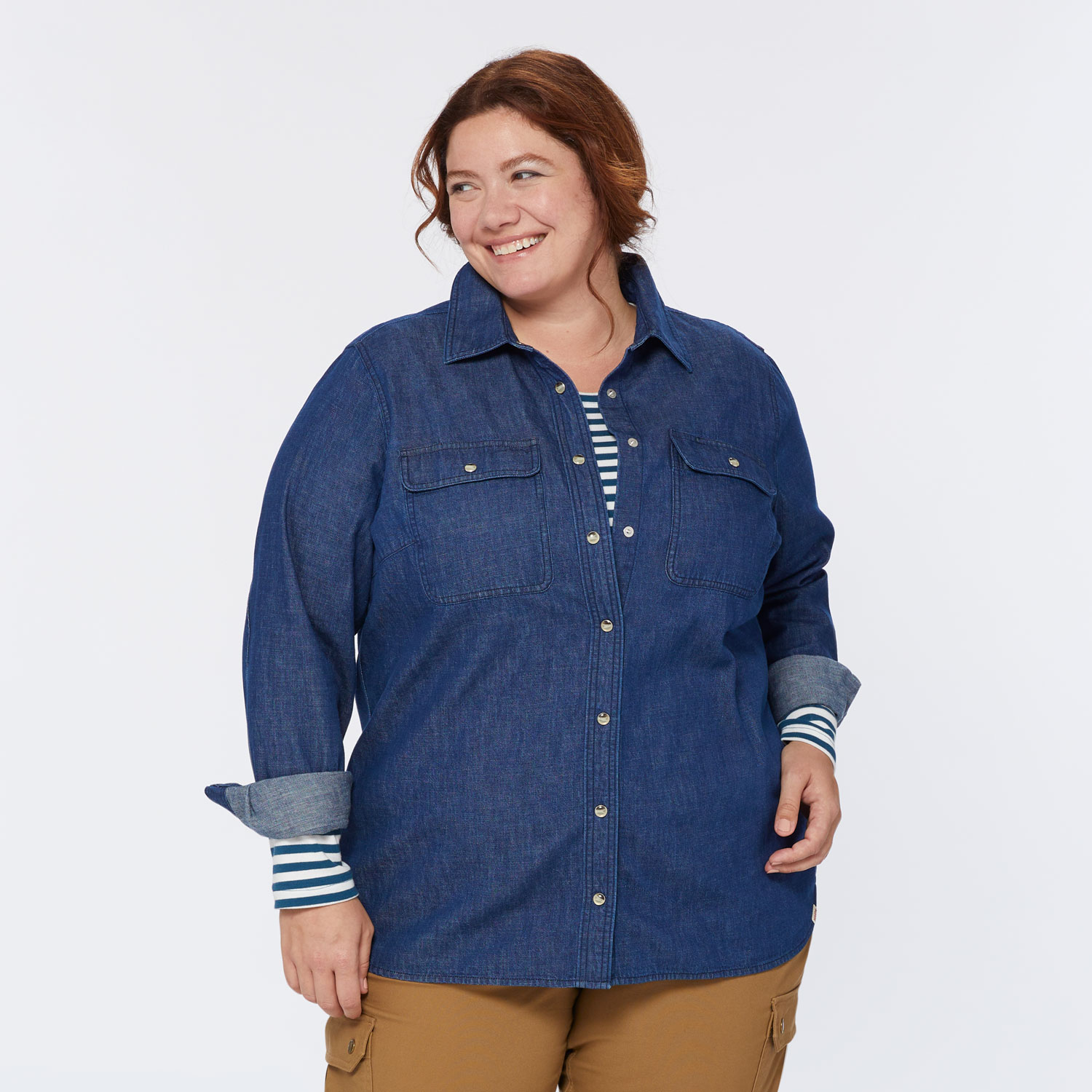 Women's Plus Denim Shirt