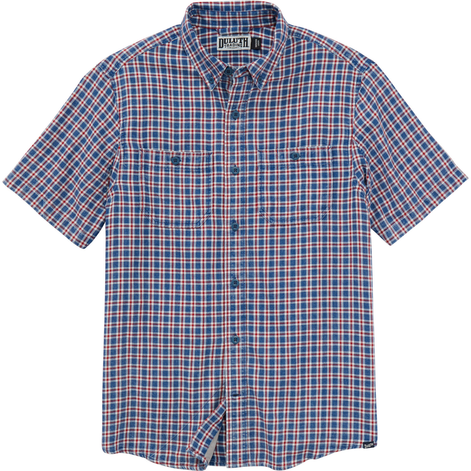 Men's Indigo Twill Standard Fit Short Sleeve Shirt