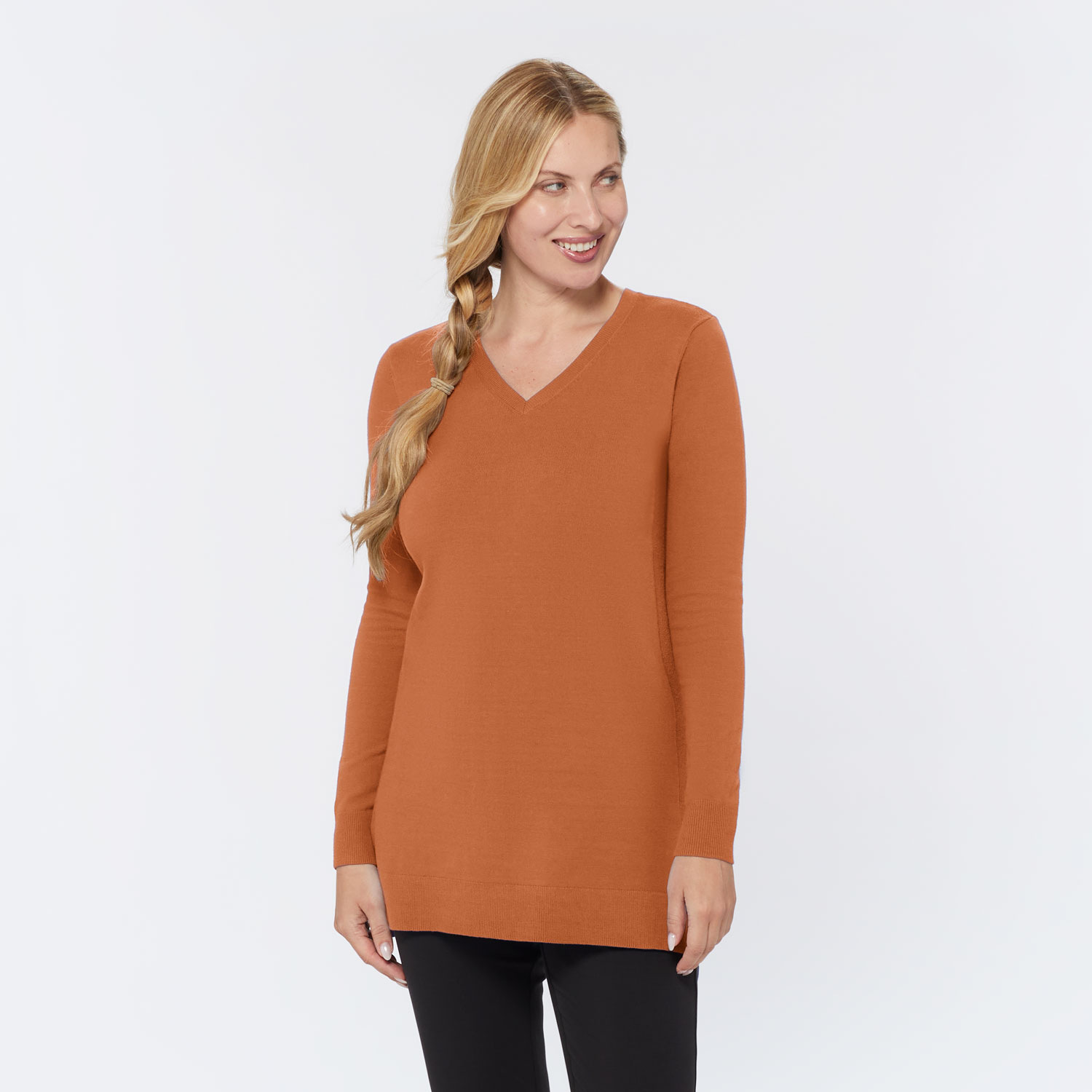 Women's Shiftless V-Neck Tunic Sweater