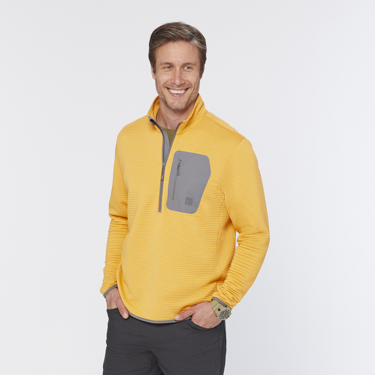 Men's AKHG Blackburn Standard Fit 1/4 Zip Mock