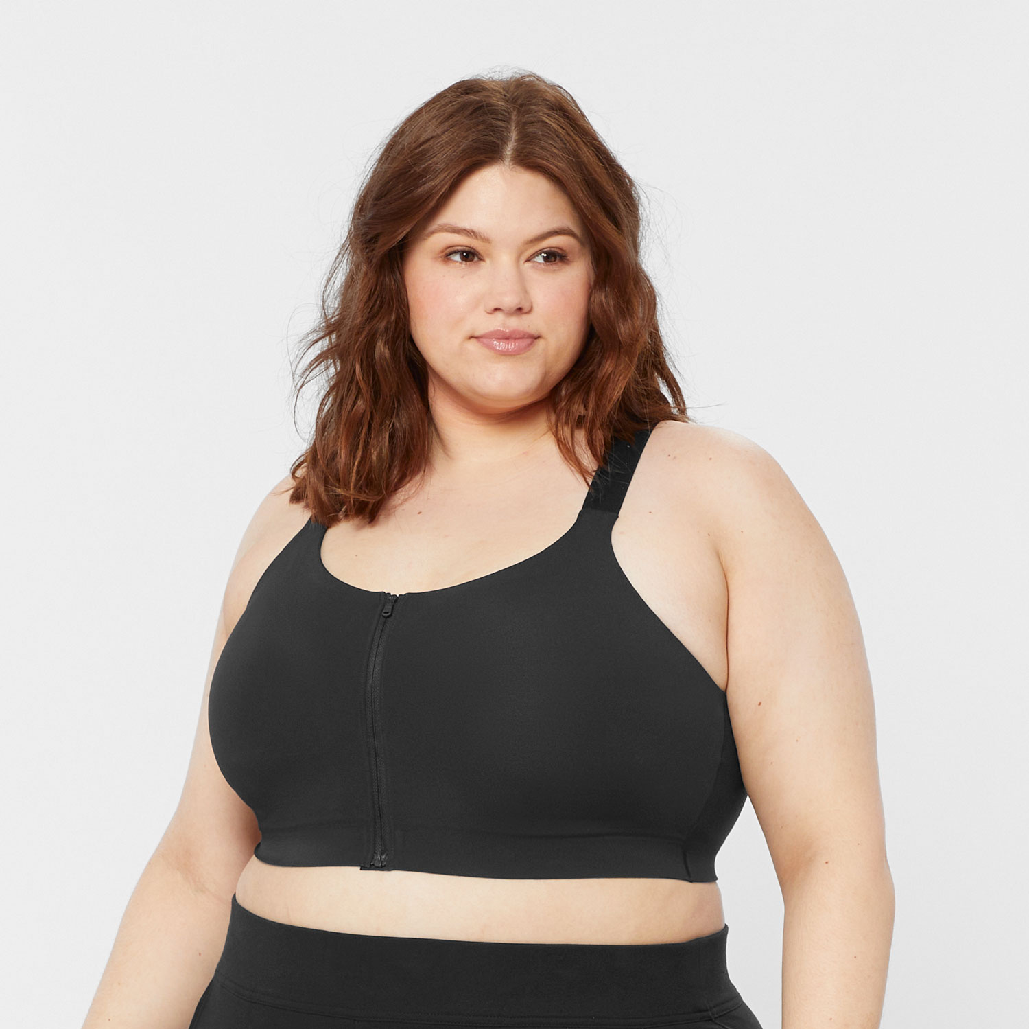 Women's Plus Adjustabust Bonded Zip-Front Bra