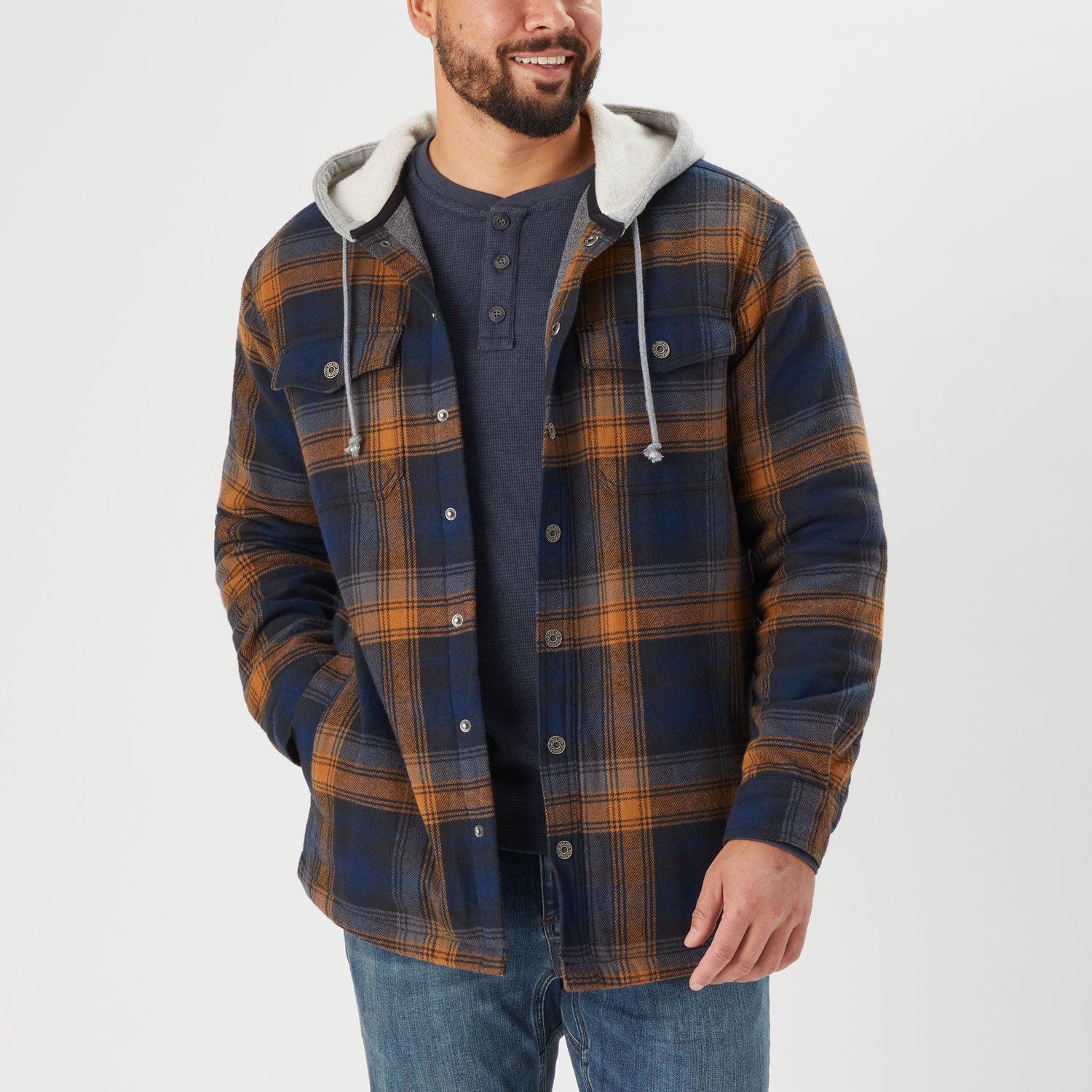 Men's Flapjack Relaxed Fit Hooded Shirt Jac