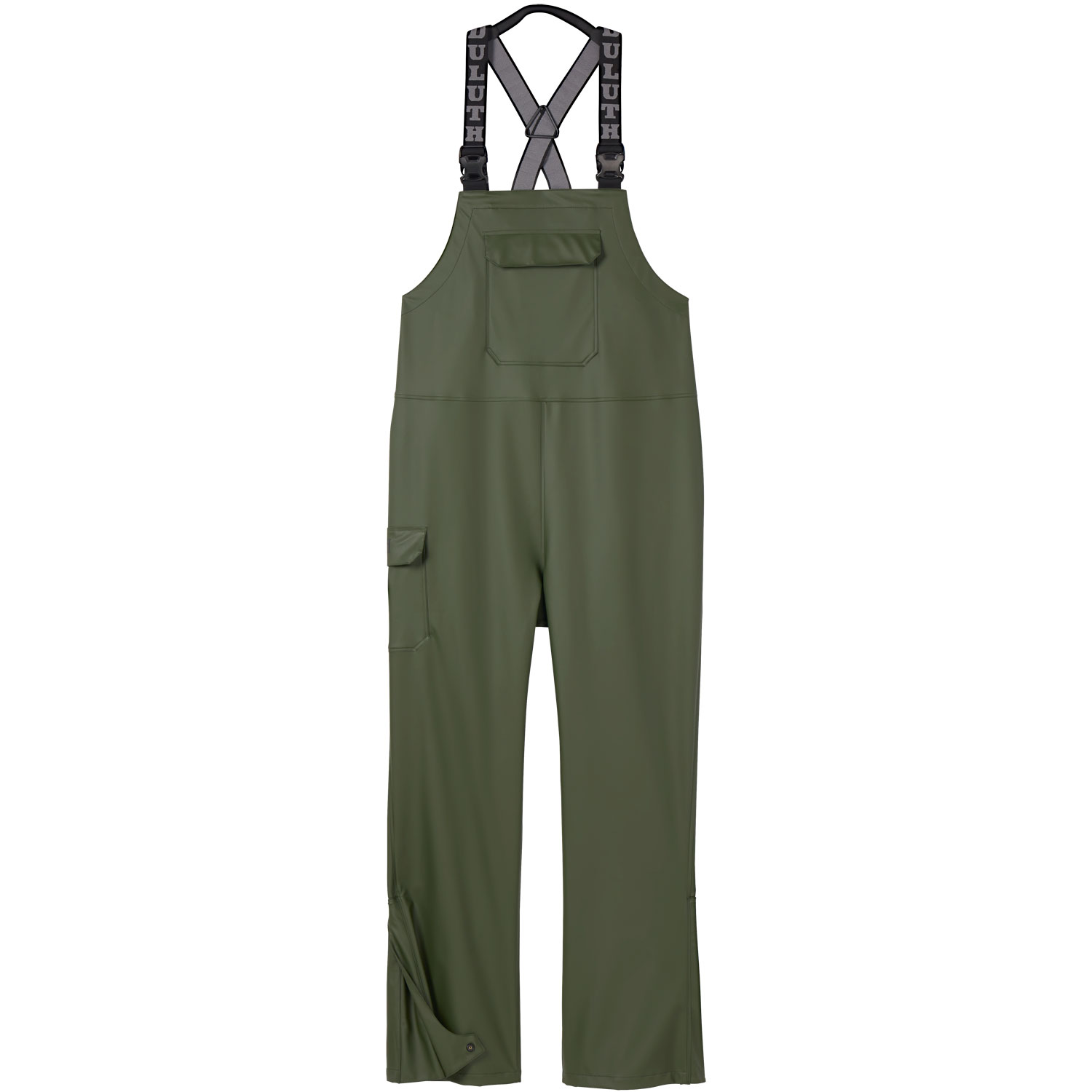 Men's 40 Grit PU Rain Bib Overalls