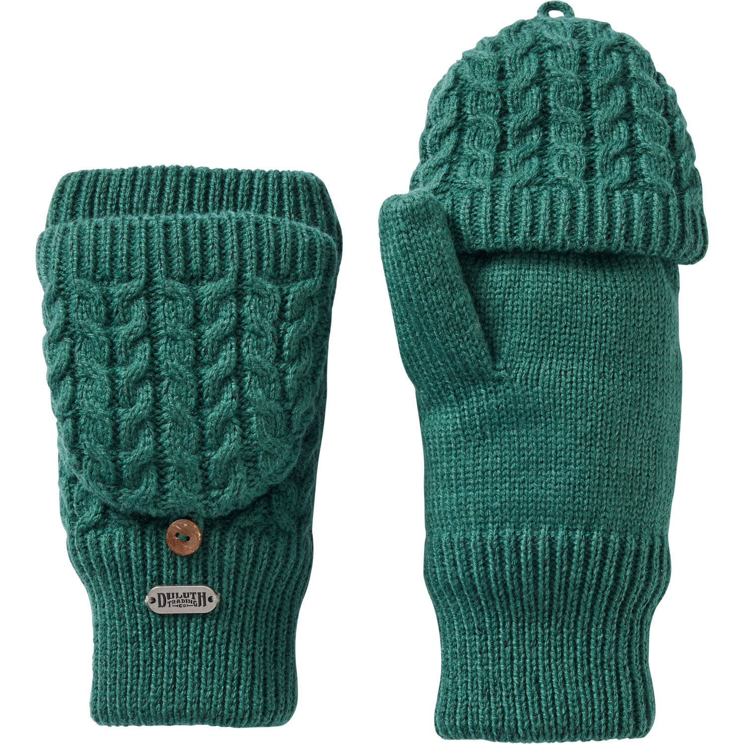 Women's Cable Knit Flip Mitt