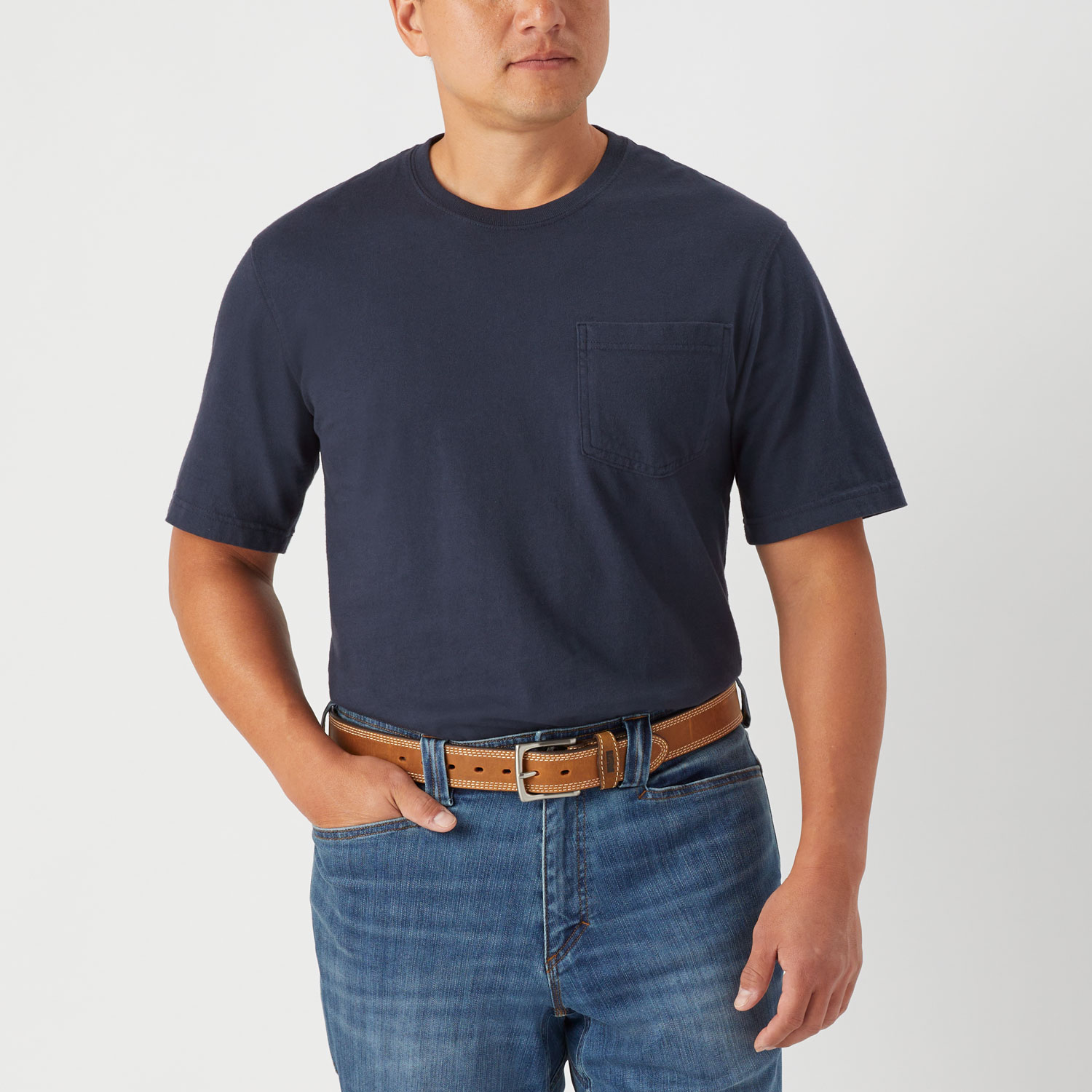 Men's Longtail T Slim Fit SS Crew with Pocket