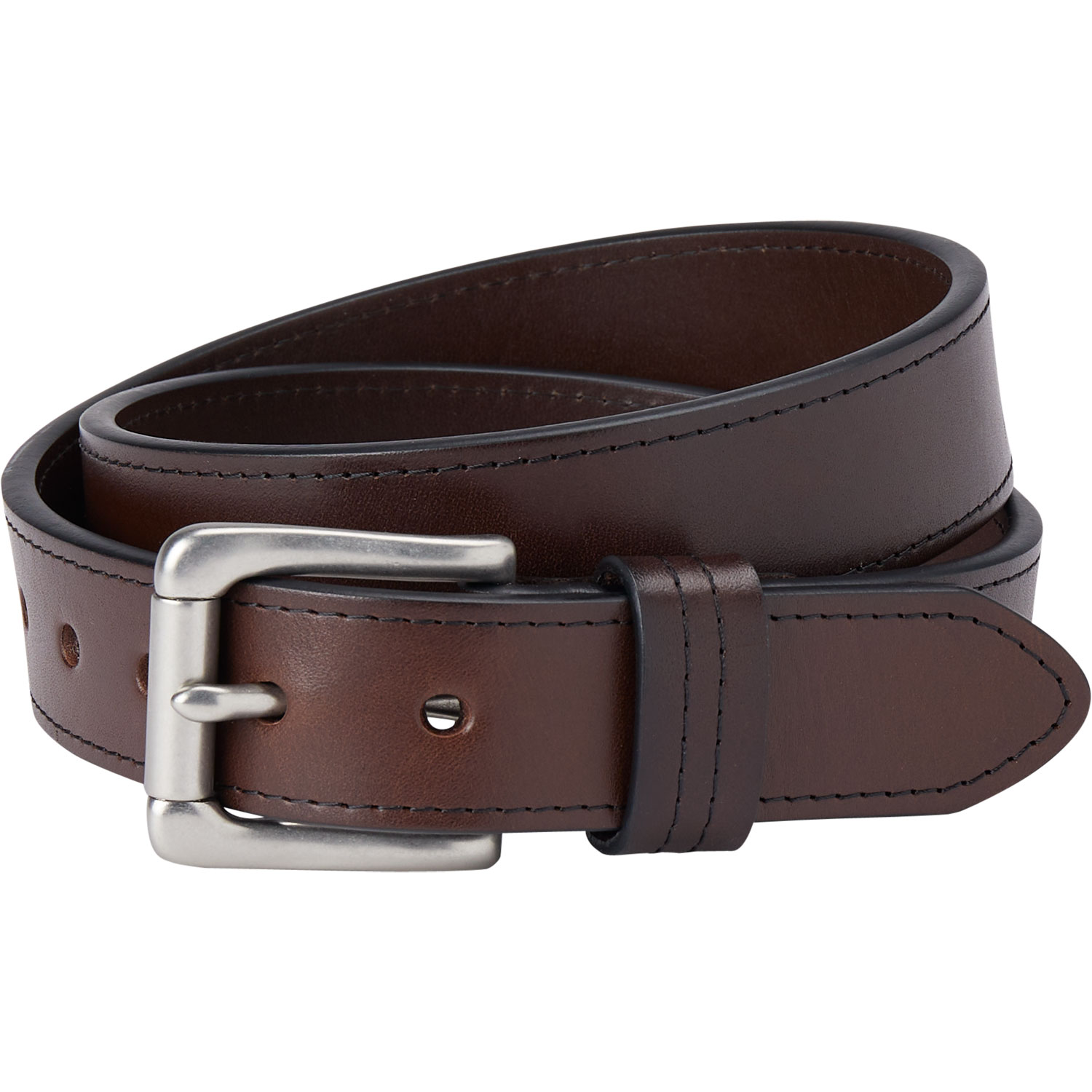 Men's Lifetime Leather Silver Buckle Belt