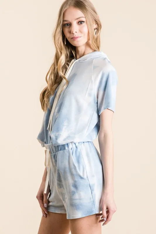 BiBi Tie Dye French Terry Hoodie Top and Bottom Set