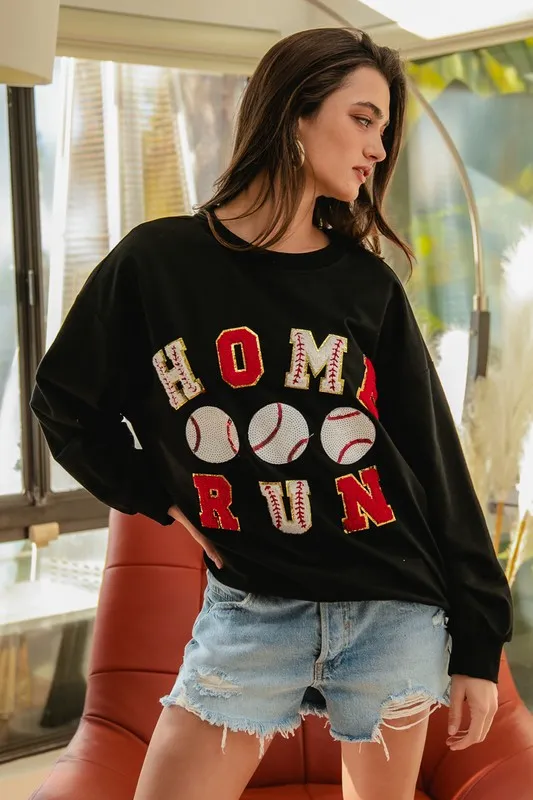 BiBi Baseballs Homerun Patches French Terry Sweatshirt