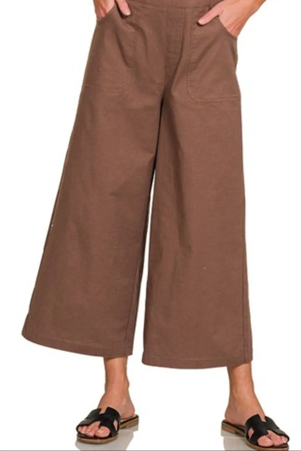 Zenana Woven Spaghetti Strap Overalls