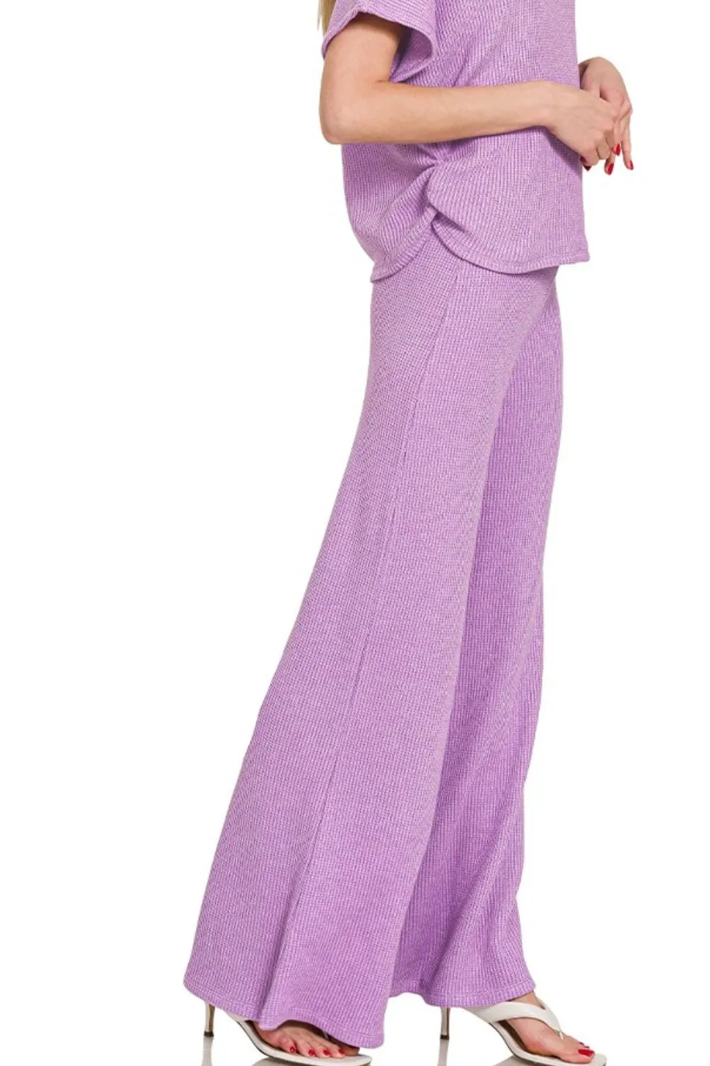 Zenana Sweater Mock Neck Top & Long Pants Set