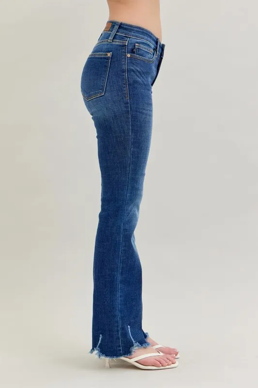 Judy Blue Full Size Mid-rise Non-distressed Hem Bootcut Jeans Plus Size