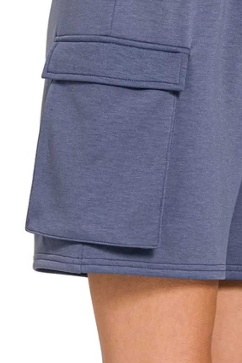 Zenana Scuba Thigh Pocket Shorts