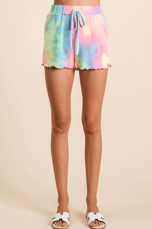 BiBi Tie Dye French Terry Top and Shorts Set