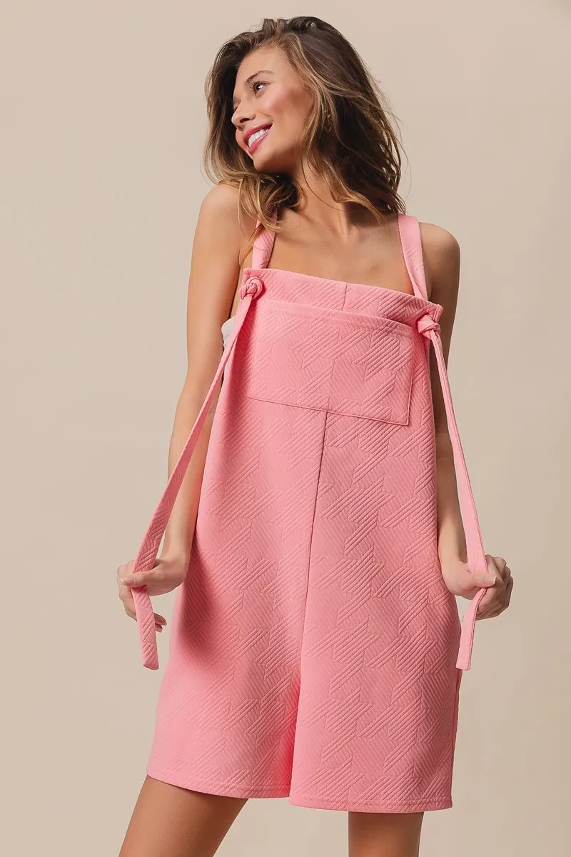 BiBi Texured Jacquard Romper with Side Pockets