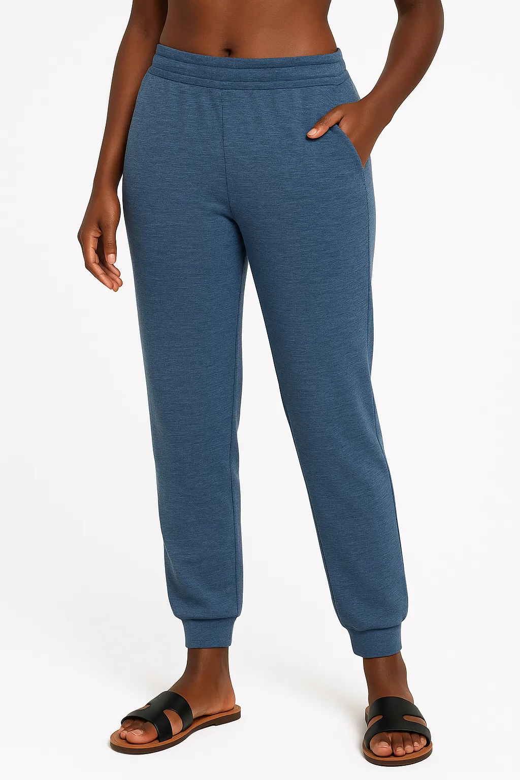 Zenana Cotton Slub Jogger Pants