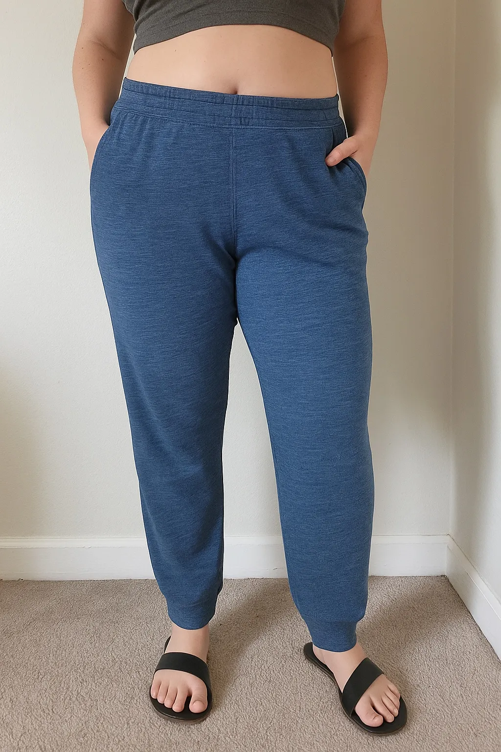Zenana Cotton Slub Jogger Pants