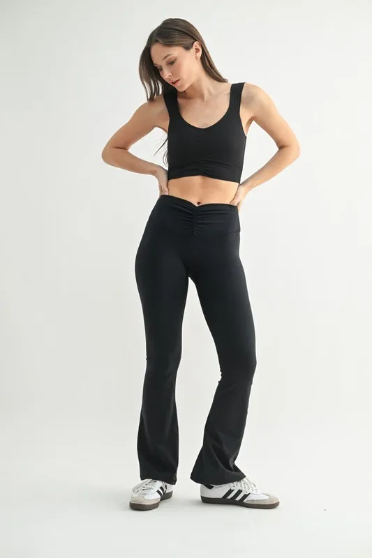 MONO B Ruched Front Active Tank