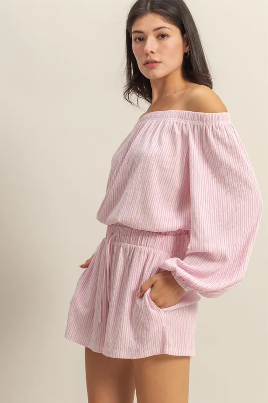 HYFVE Off Shoulder Top and Shorts Set