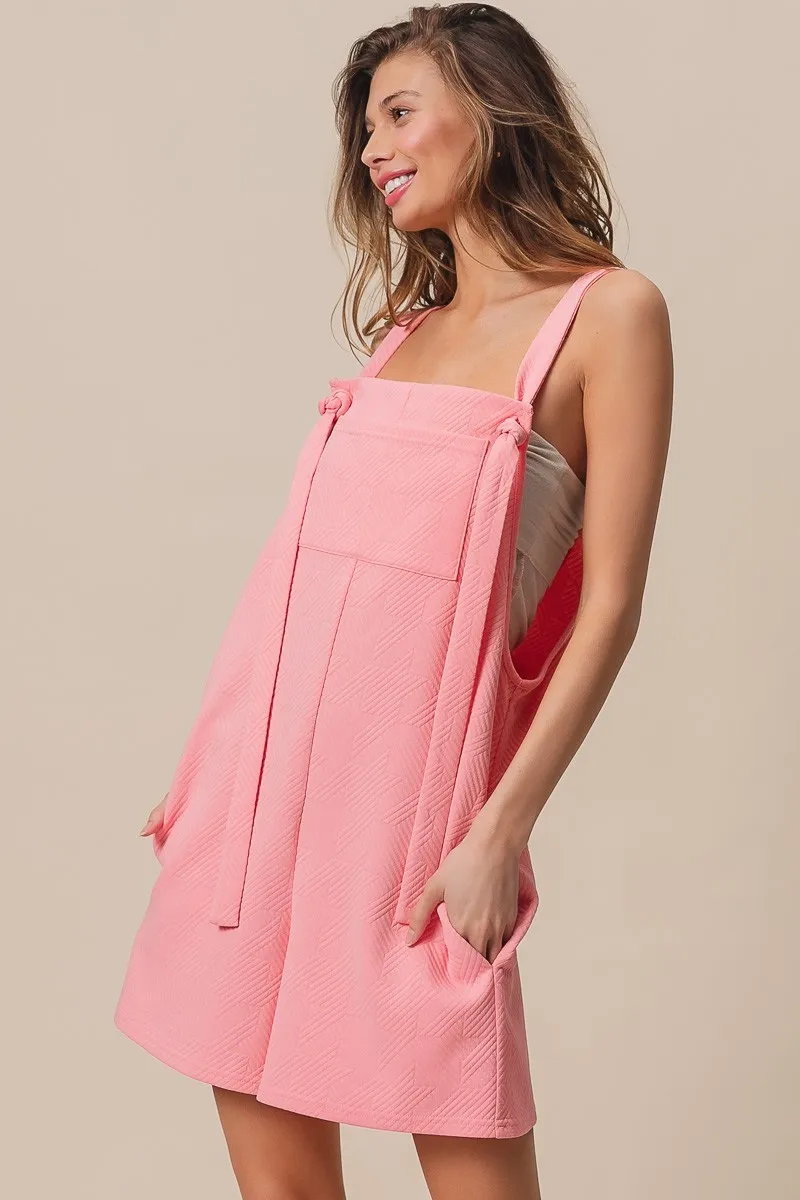 BiBi Texured Jacquard Romper with Side Pockets