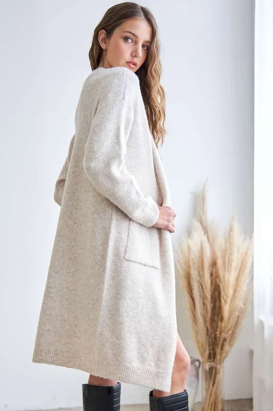 ADORA 2tone Sweater Open Cardigan